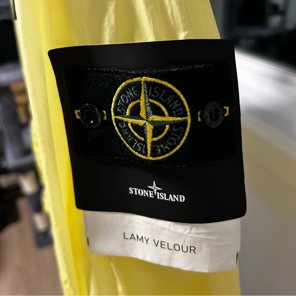 Stone Island Lamy Velour Zip Hooded Shell Jacket - Picture 3 of 4